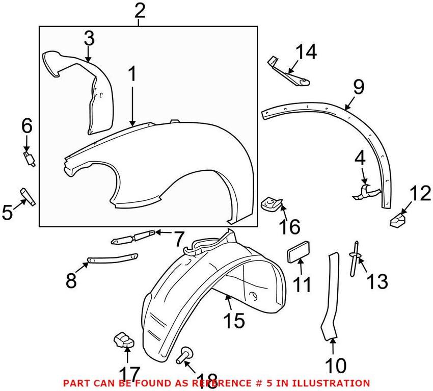 VW Fender Securing Plate - Lower 1C0821257AG